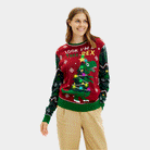 Tree-Rex LED light-up Family Ugly Christmas Sweater womens