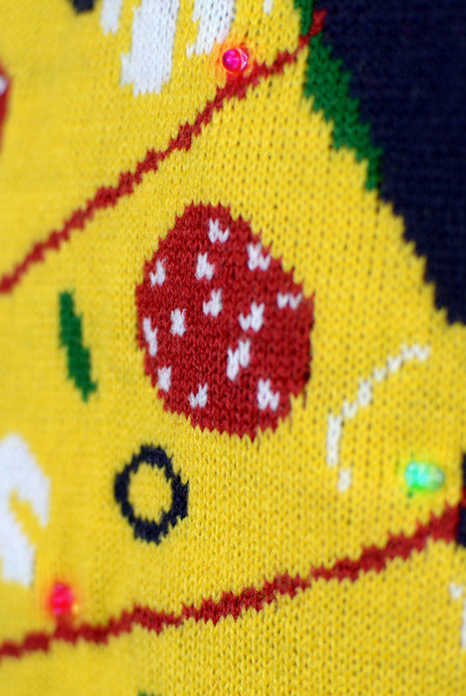Christmas Food LED light-up Ugly Christmas Sweater detail 2