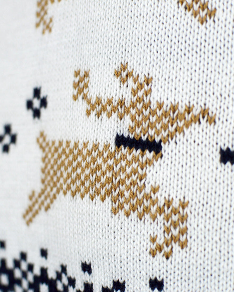 Alaska Classy White Family Ugly Christmas Sweater reindeers