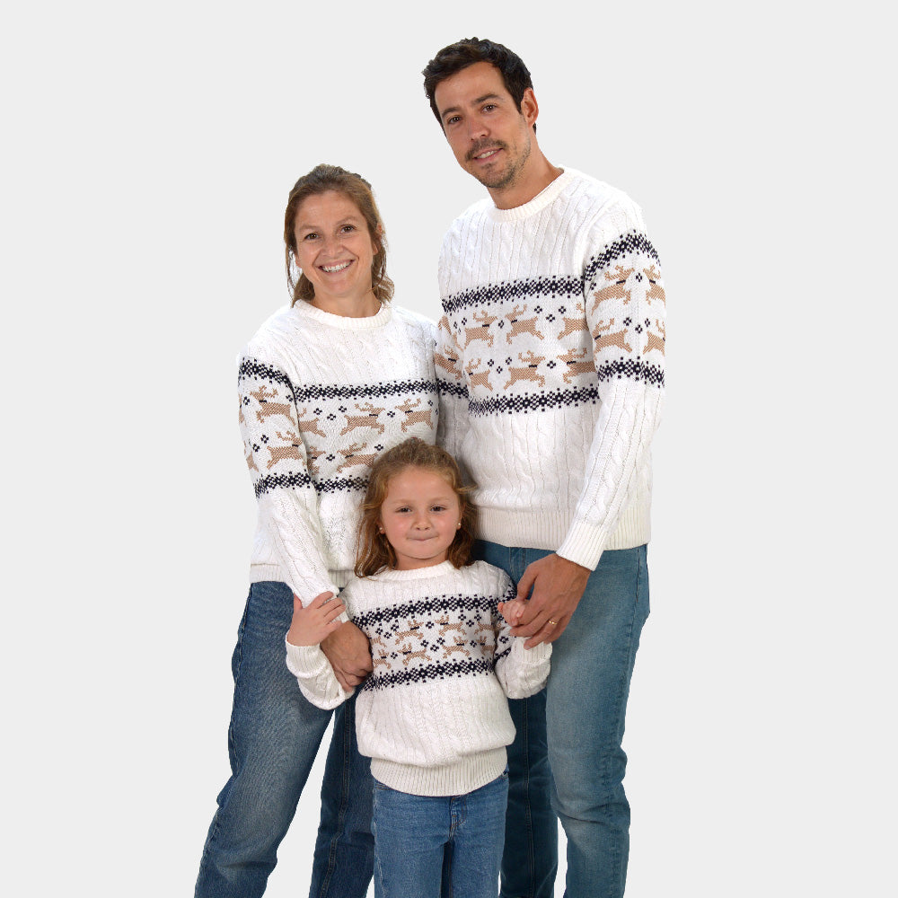 Matching Family Classy White Ugly Christmas Sweater – Alaska