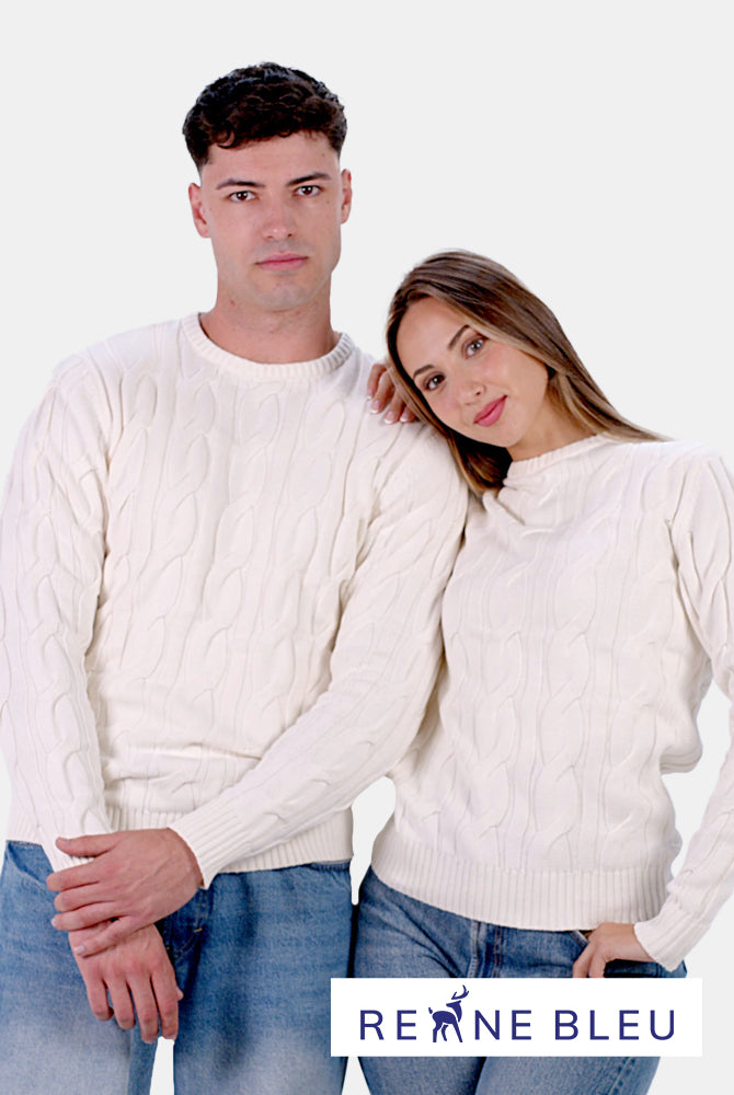 Organic Cotton Sweater Snowfall Couple