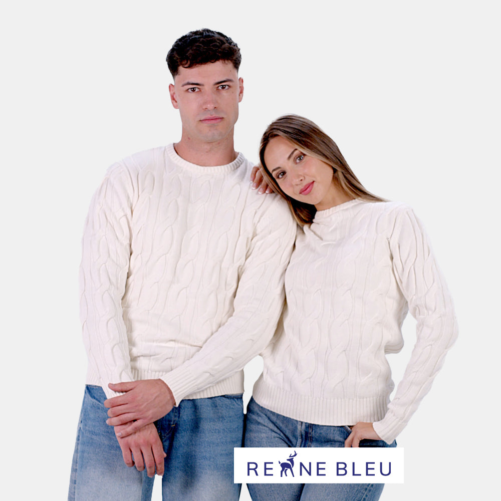 Organic Cotton Sweater Snowfall Couple