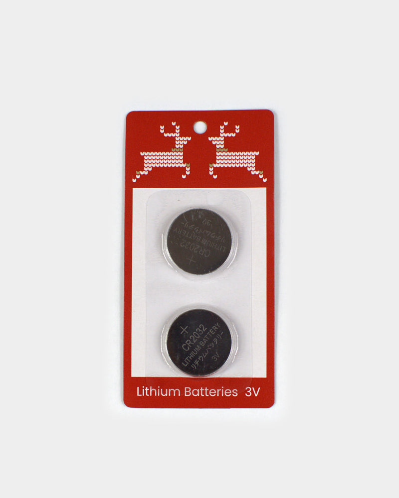 Pack of 2 Batteries for LED light-up Ugly Christmas Sweaters