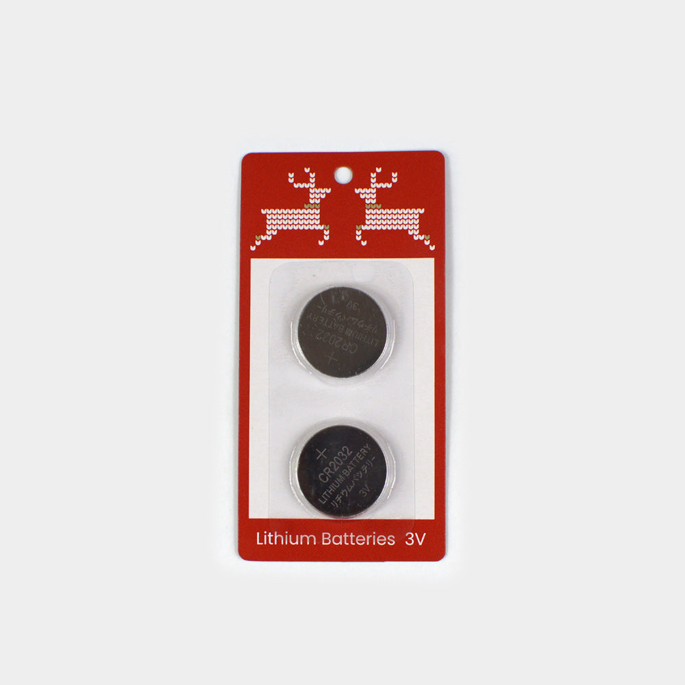 Pack of 2 Batteries for LED light-up Ugly Christmas Sweaters