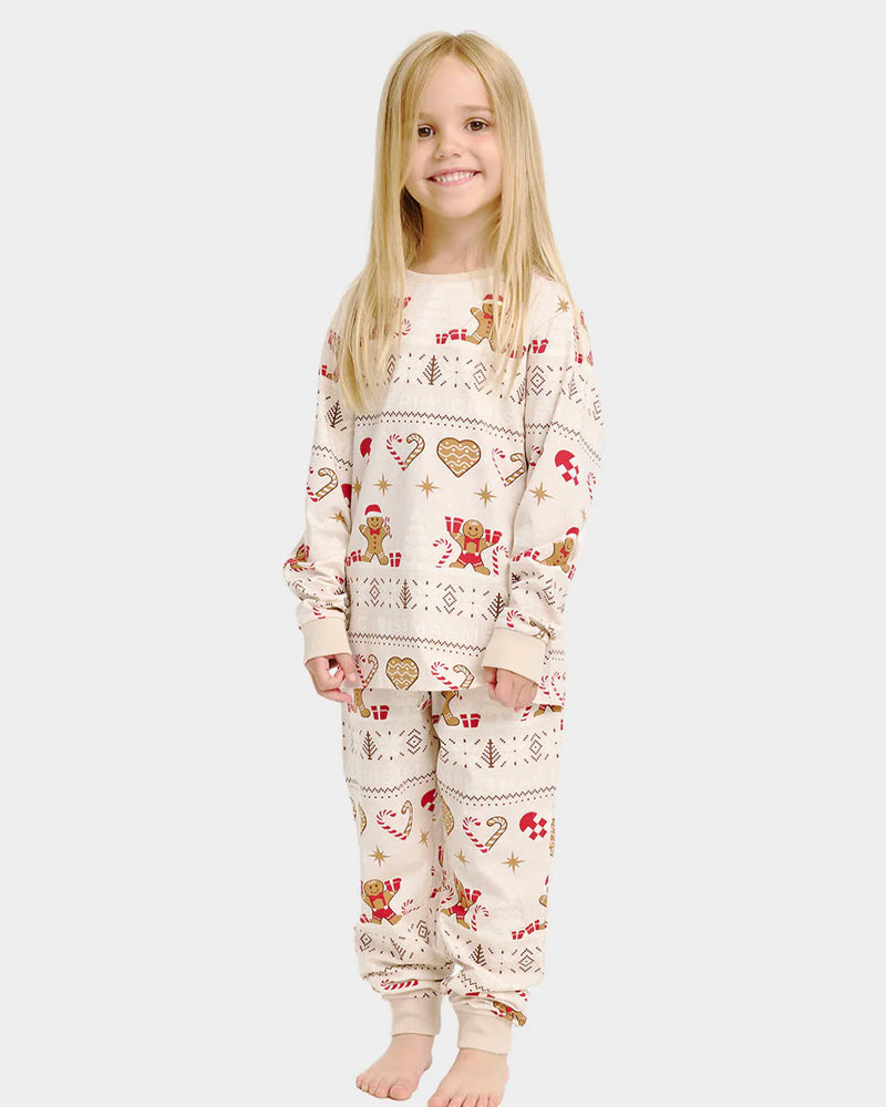 Beige Ugly Christmas Pyjama Children Gingercookies