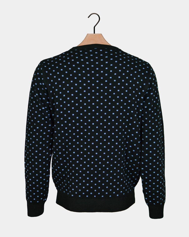 Red Nosed Blue 3D Men's Ugly Christmas Sweater Reindeer