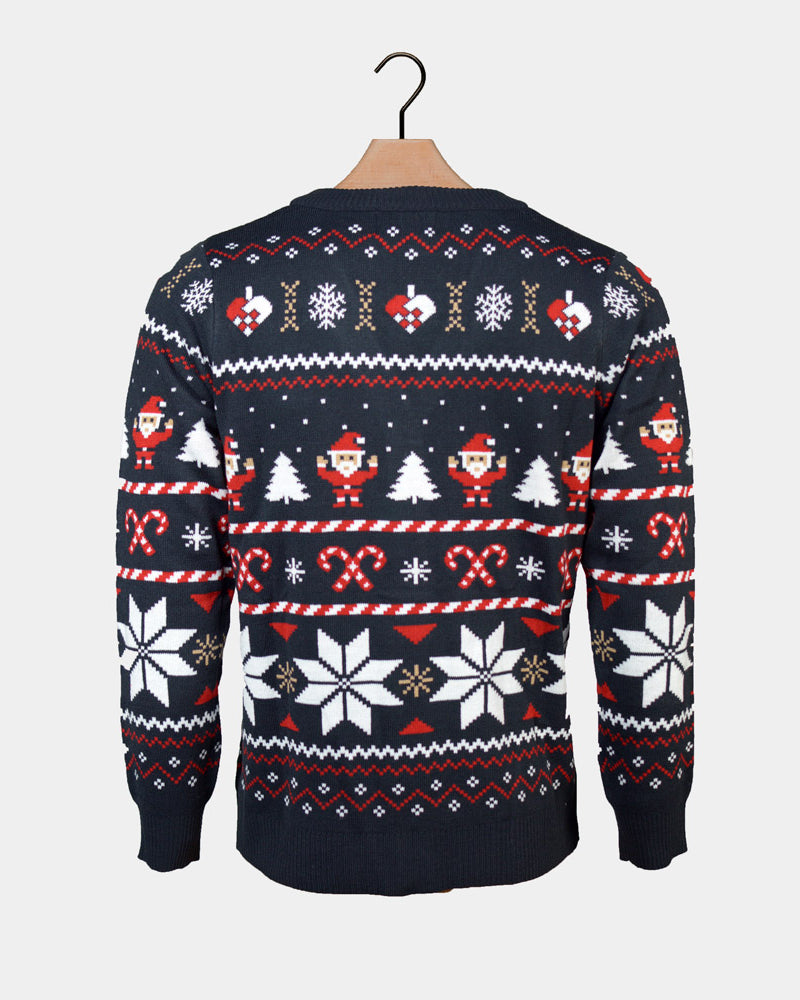 Blue Couple Christmas with Polar Stars Cardigan