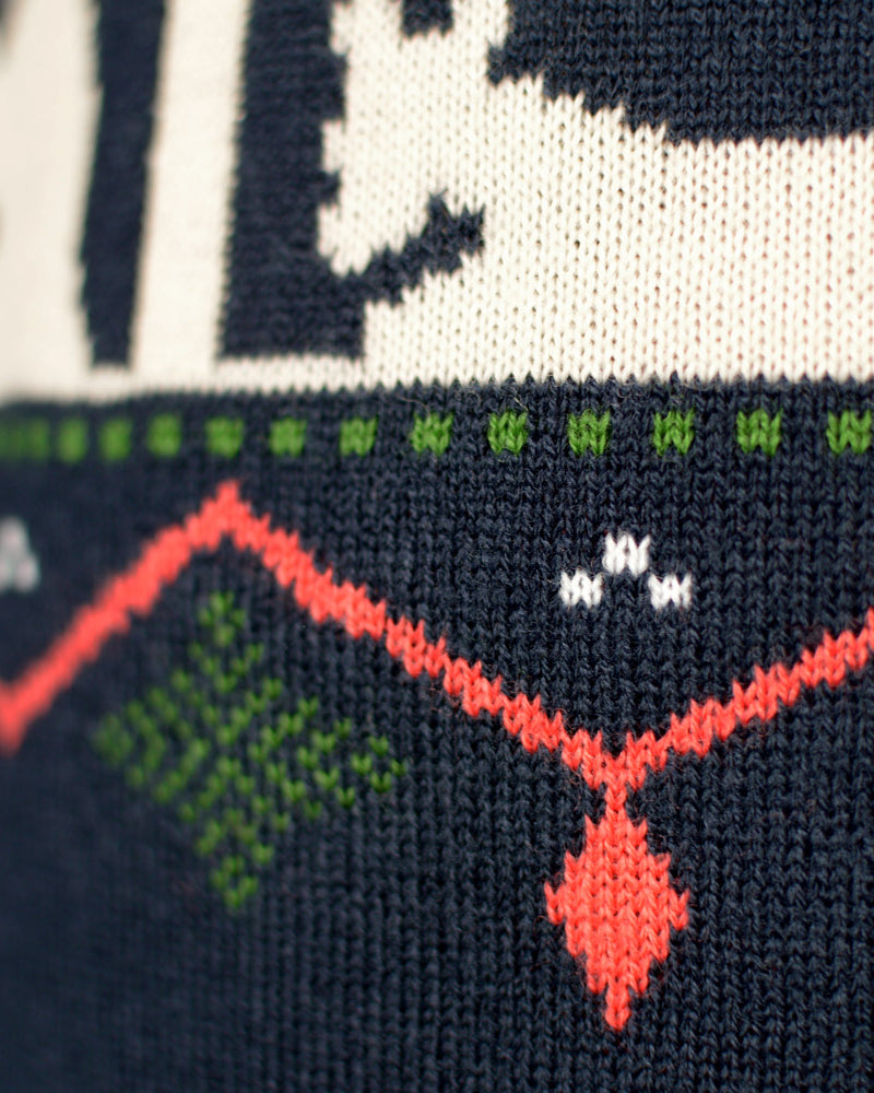 Blue Boys and Girls Ugly Christmas Sweater Nativity