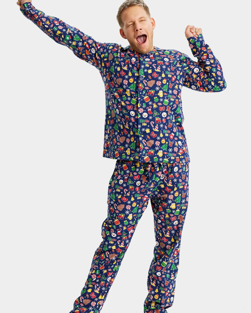 Christmas Dream Blue Ugly Christmas Pyjama for Men