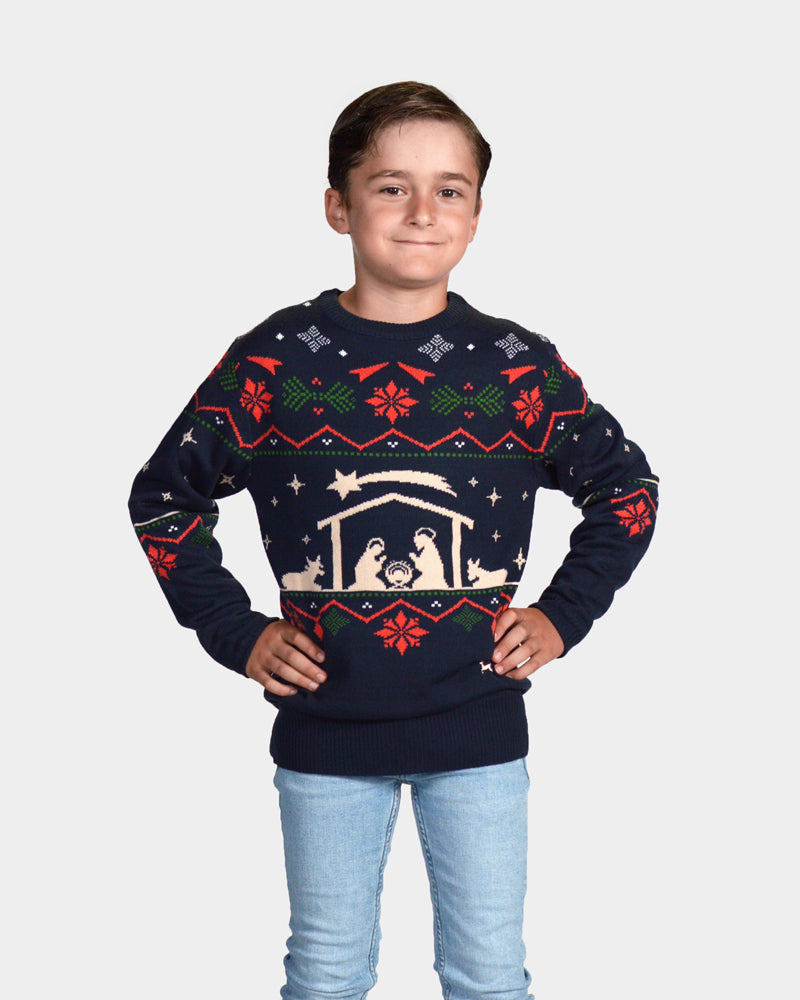 Boys Ugly Christmas Sweater Nativity