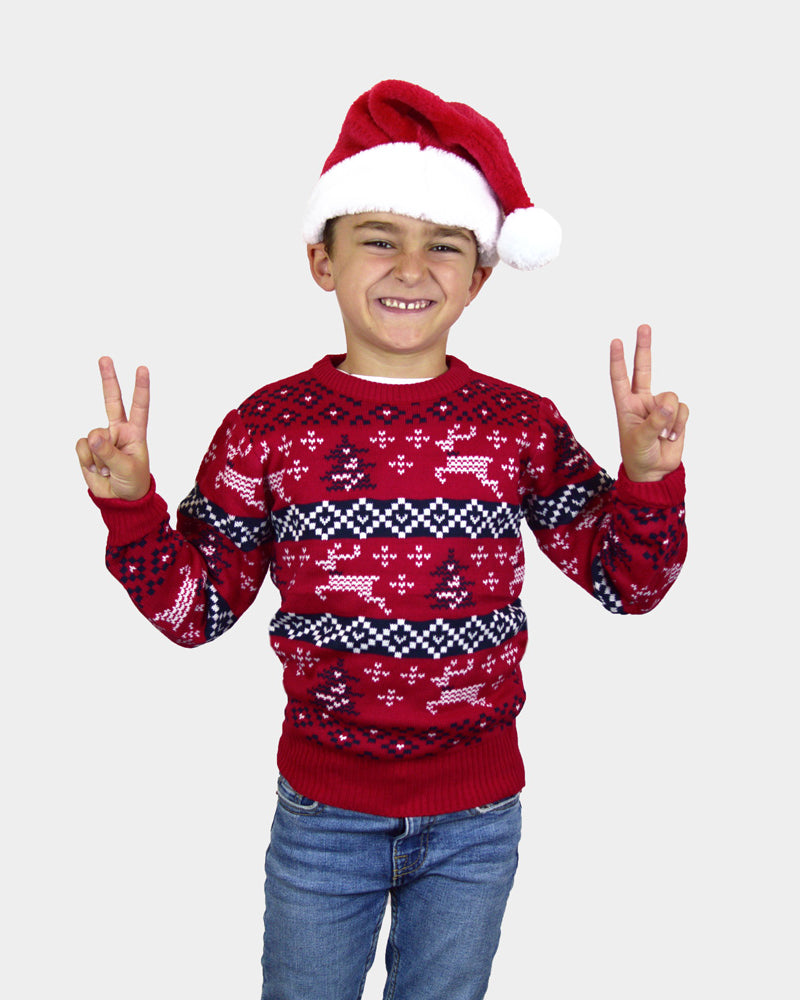 Canada Red Boys Ugly Christmas Sweater