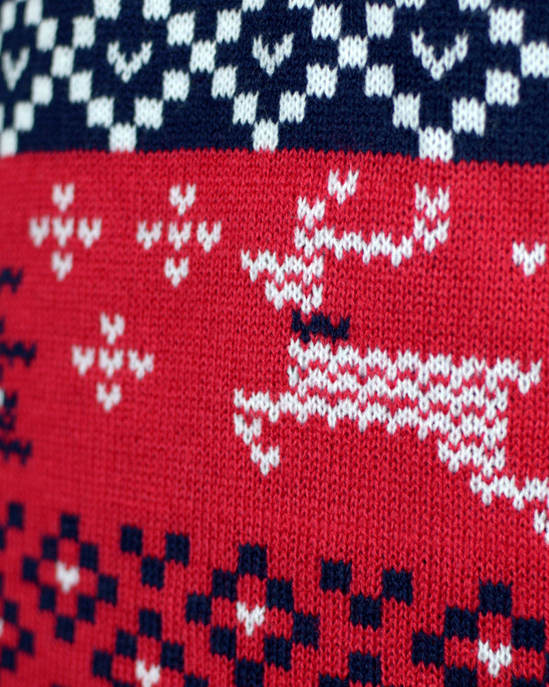 Canada Red Couple's Ugly Christmas Sweater detail