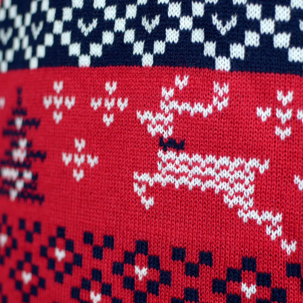 Canada Red Couple's Ugly Christmas Sweater detail