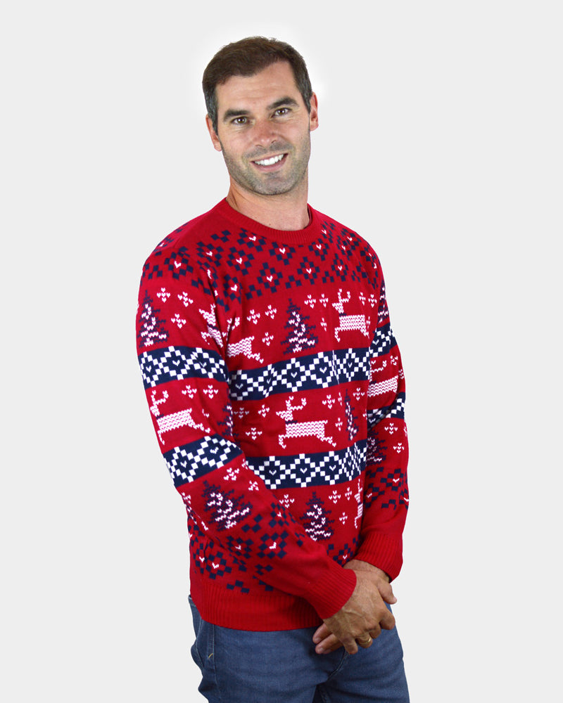 mens Canada Red Ugly Christmas Sweater
