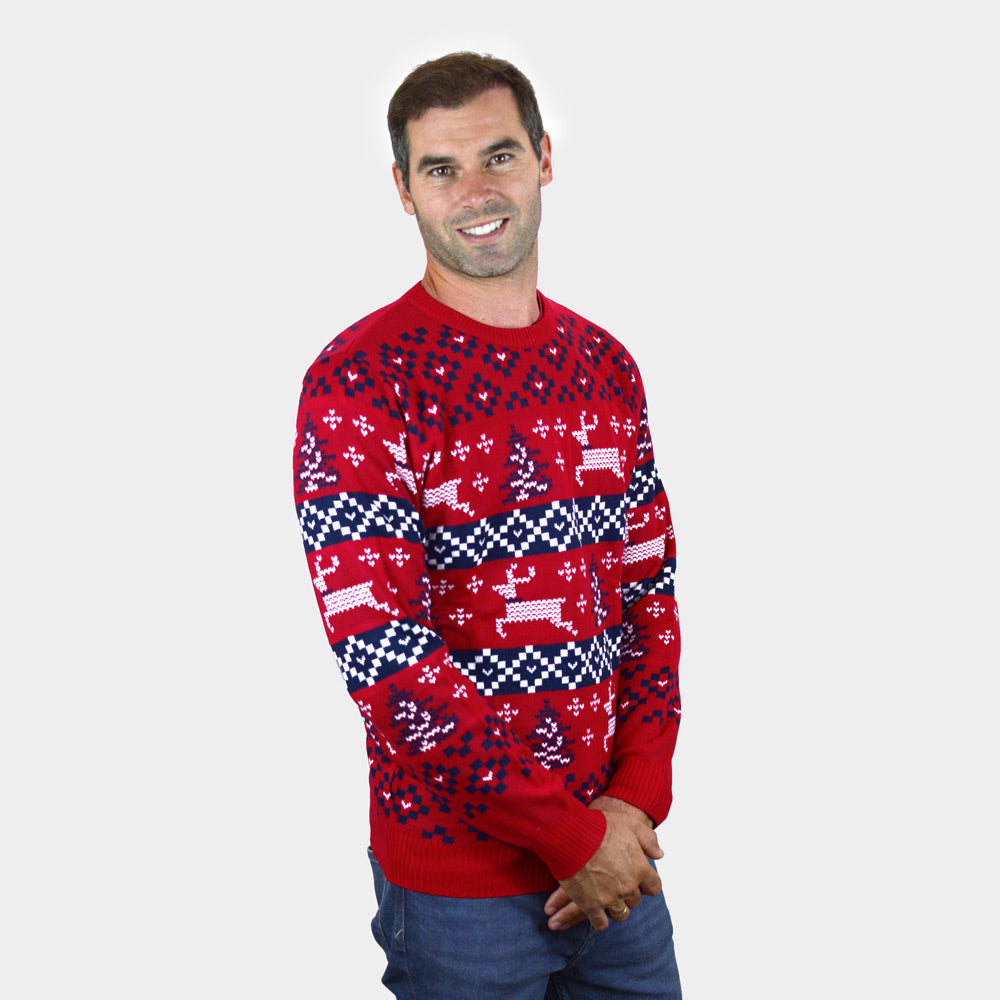 mens Canada Red Ugly Christmas Sweater