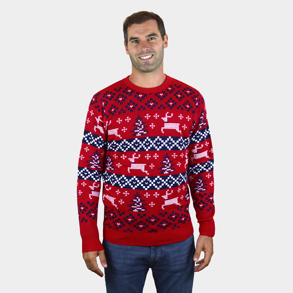 Canada Red Ugly Christmas Sweater mens