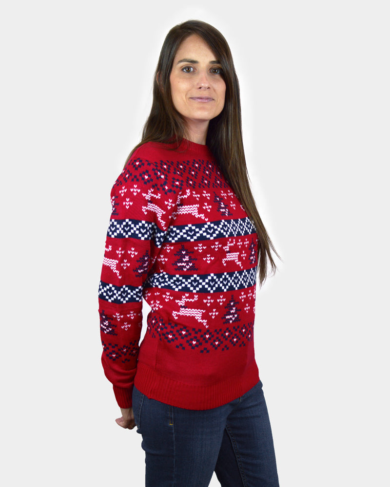 womens Canada Red Ugly Christmas Sweater