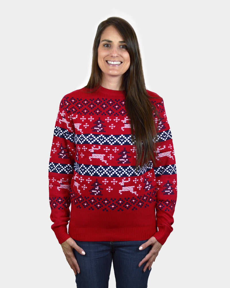 Canada Red Ugly Christmas Sweater womens