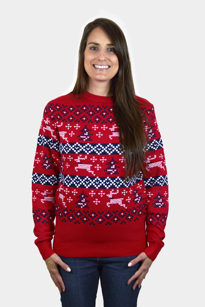 Canada Red Ugly Christmas Sweater womens