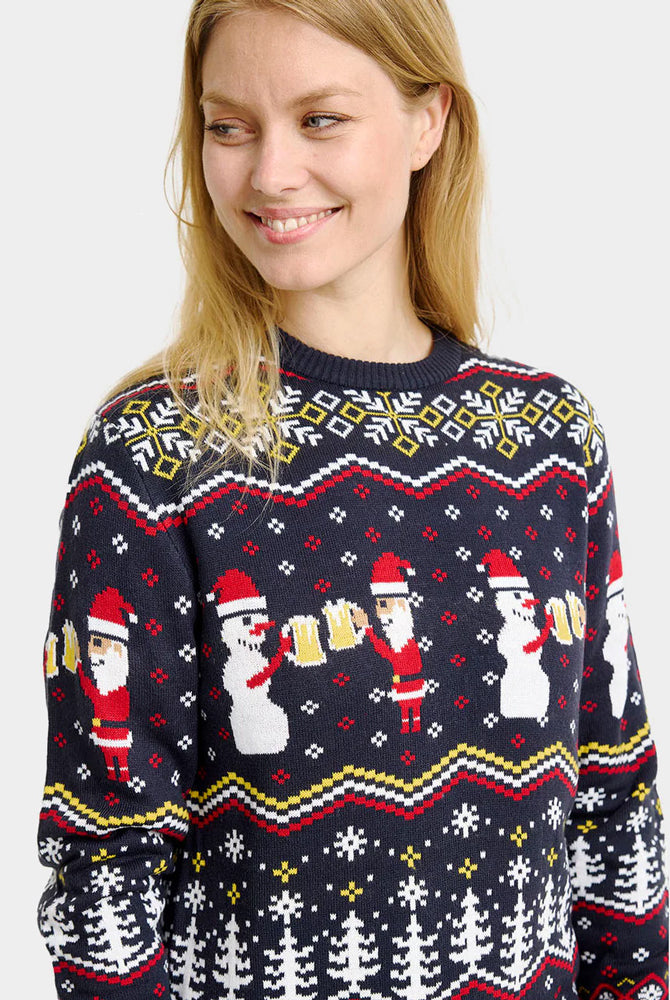 Cheers Womens Ugly Christmas Sweater Santa