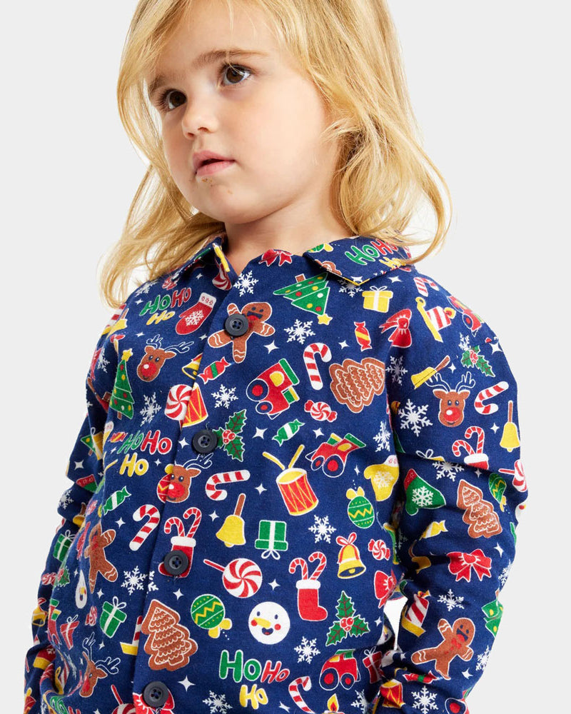 children Blue Christmas Dream Ugly Christmas Pyjama for Family
