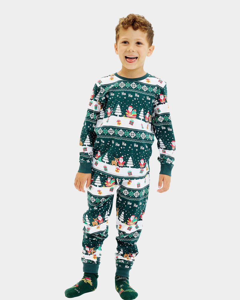 Children Jolly Green Ugly Christmas Pyjama for Family
