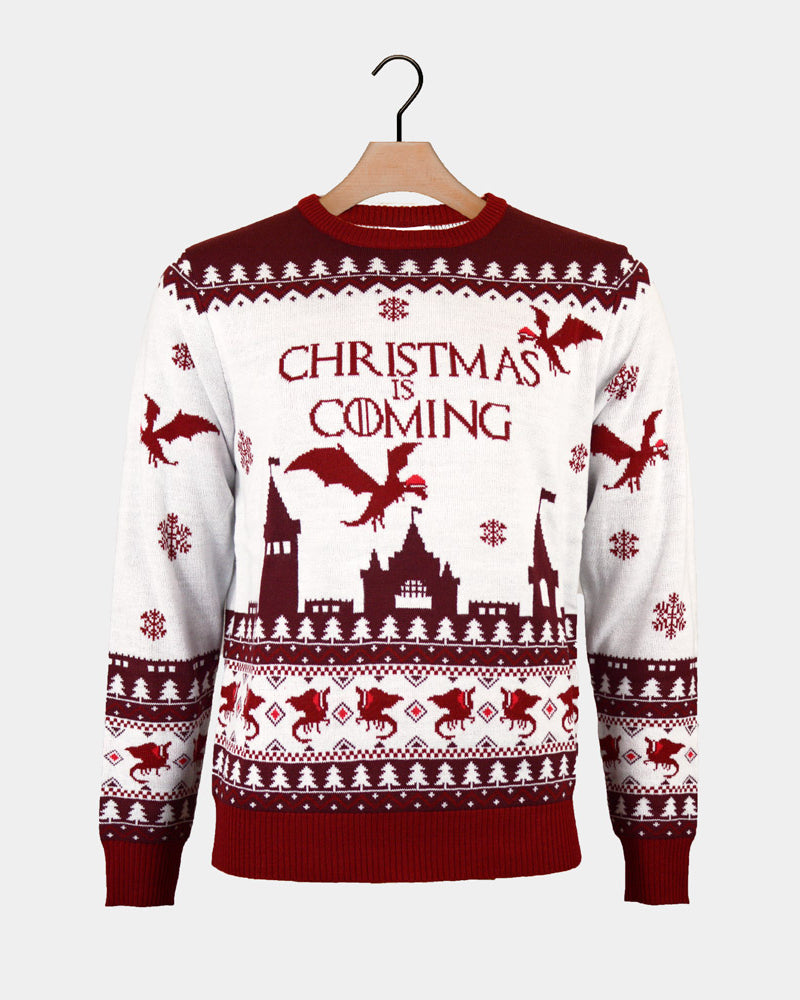 Christmas is Sweater Coming Mens Ugly Christmas