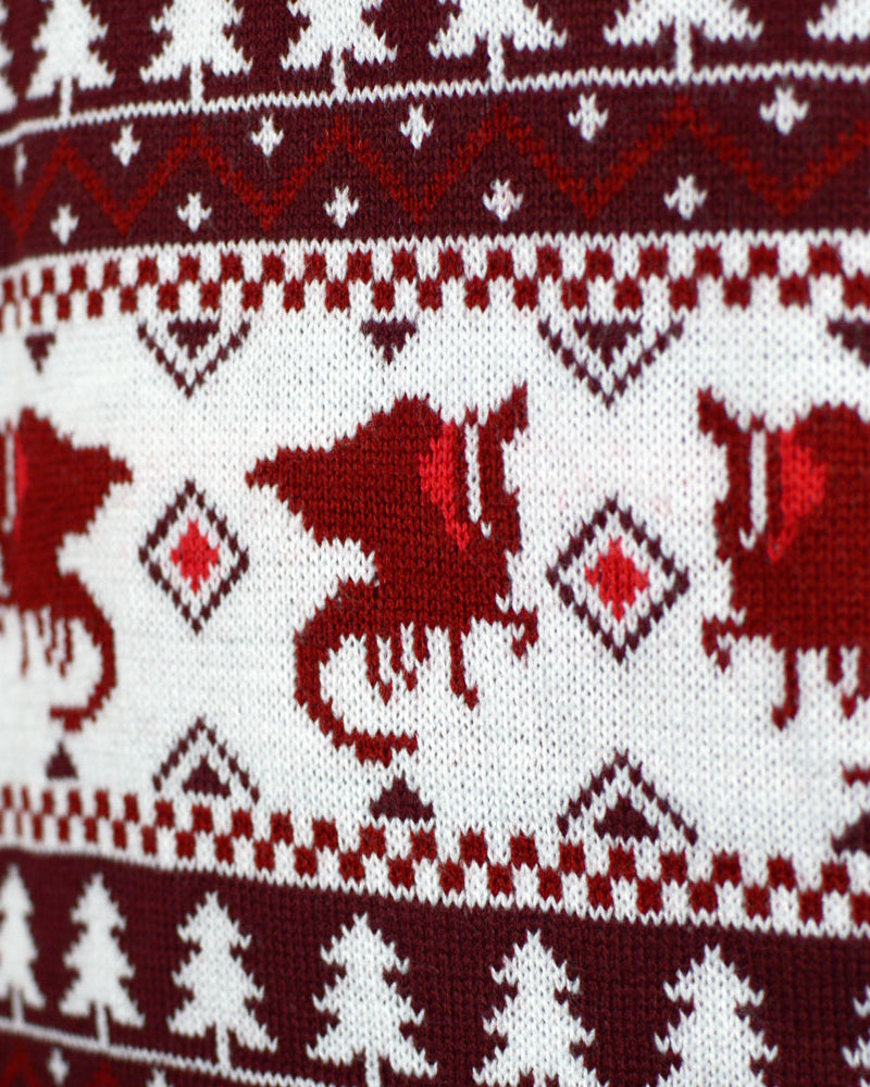 Christmas is Coming Mens Ugly Christmas Sweater Detail