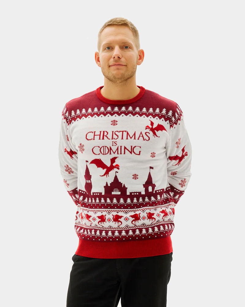 "Christmas is Coming" Ugly Christmas Sweater Men's