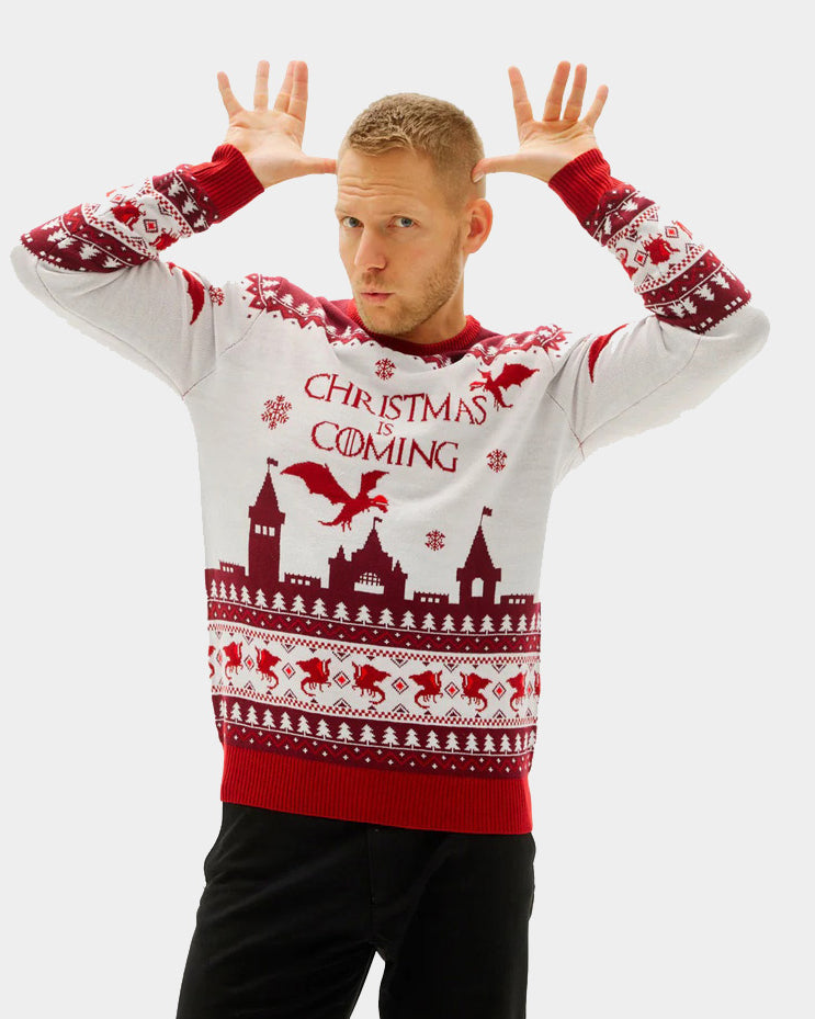 "Christmas is Coming" Men's Ugly Christmas Sweater