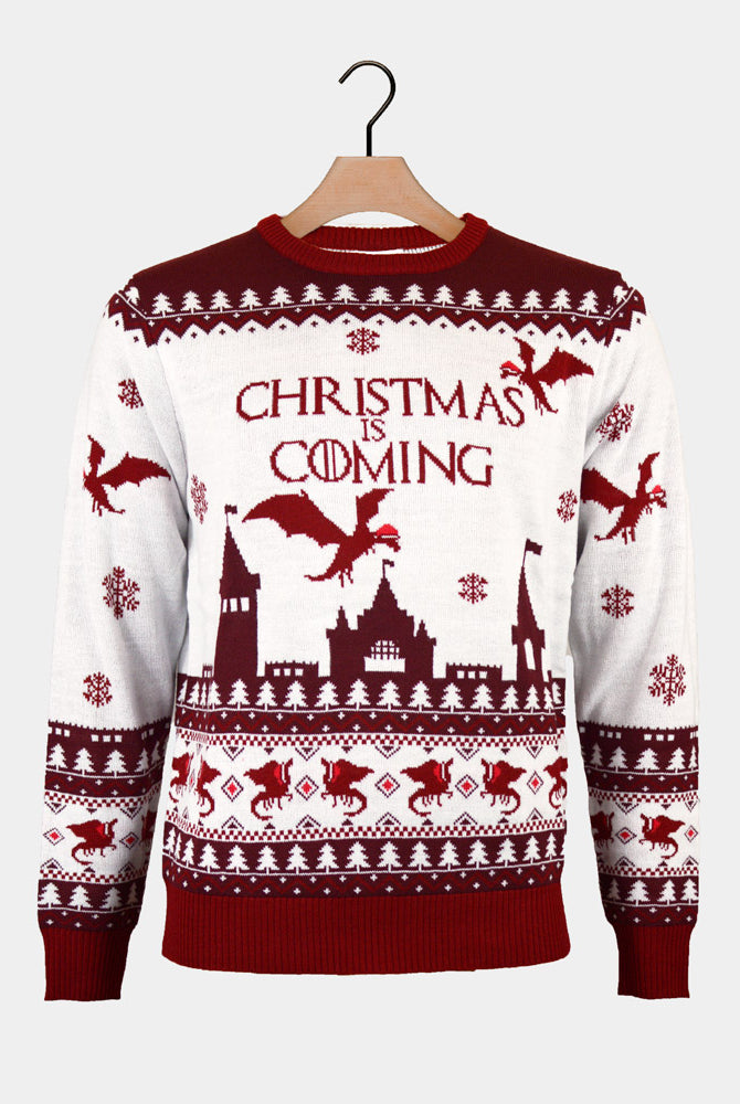Christmas Coming Womens Ugly Christmas Sweater