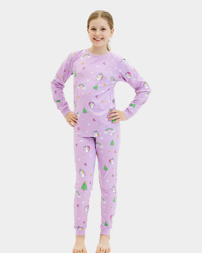 Christmas Pyjama for Children with Unicorns Girl