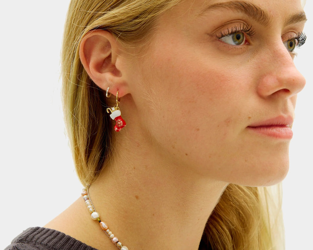 Christmas Stocking Ugly Christmas Earrings