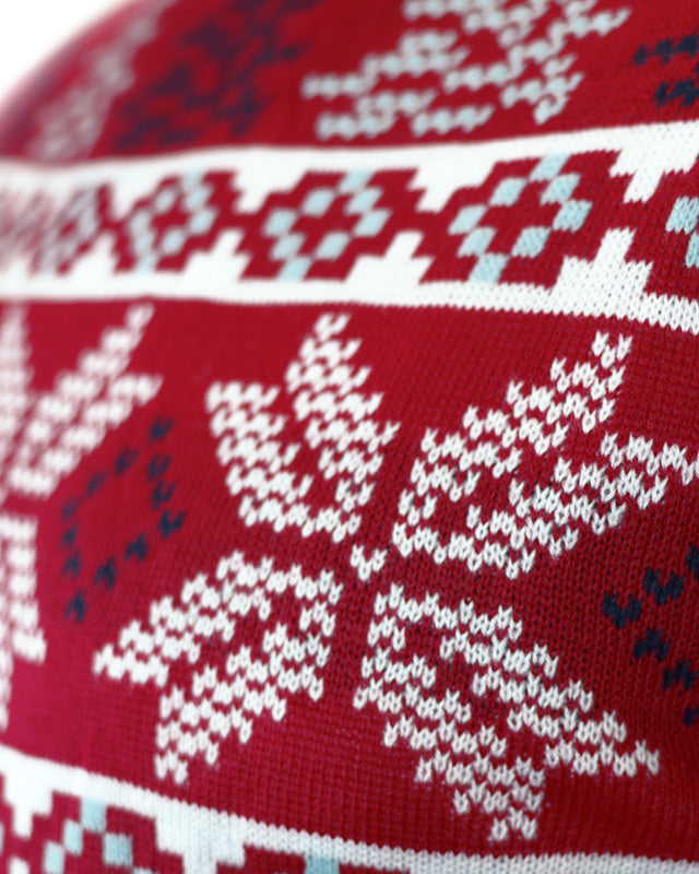 Classic Red Boys and Girls Ugly Christmas Sweater with Polar Stars Detail