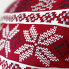 Classic Red Couple's Ugly Christmas Sweater with Polar Stars Detail