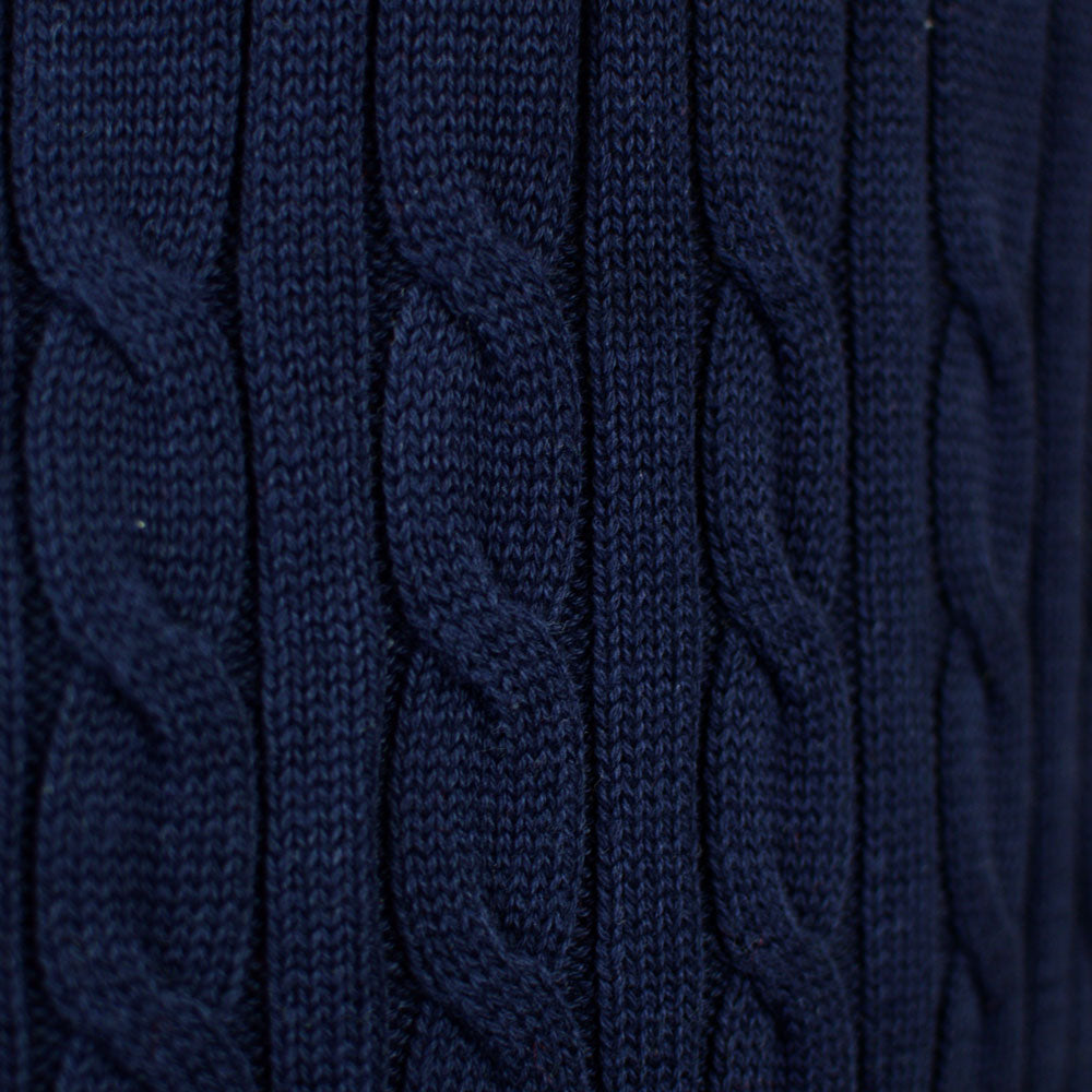 Classy Blue Organic Cotton Men's Ugly Christmas Sweater detail Reindeers