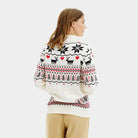 Classy Turtleneck Beige Organic Cotton Couple's Ugly Christmas Sweater Womens