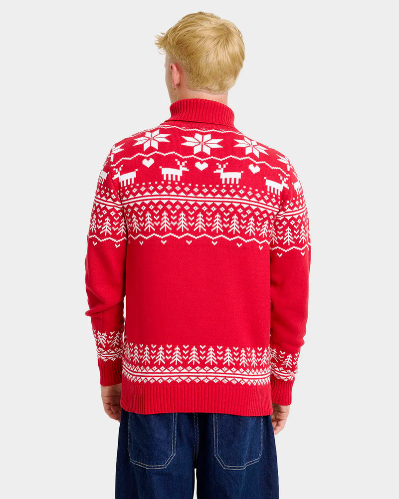 Classy Turtleneck Organic Cotton Couples Ugly Christmas Sweater Greenlandish