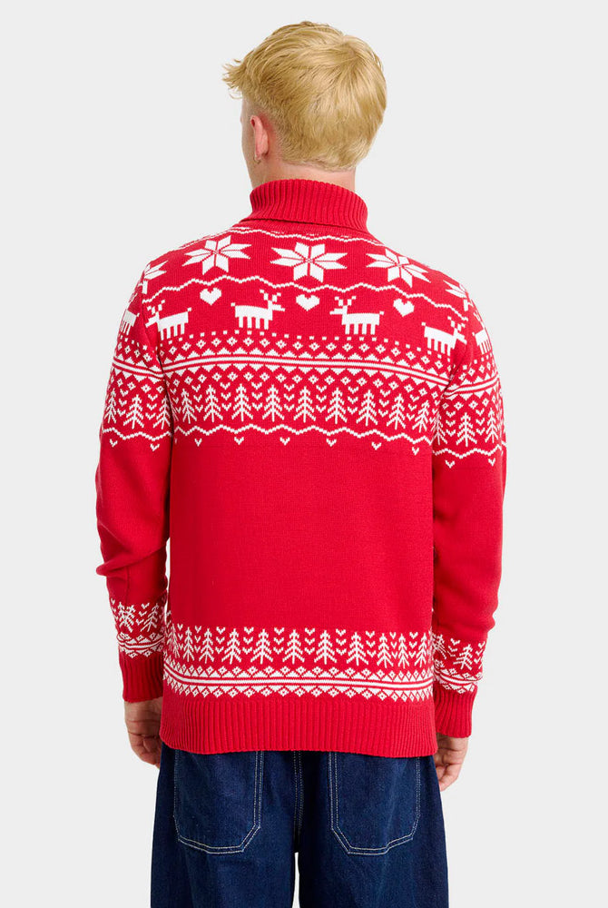 Classy Turtleneck Organic Cotton Couples Ugly Christmas Sweater Greenlandish