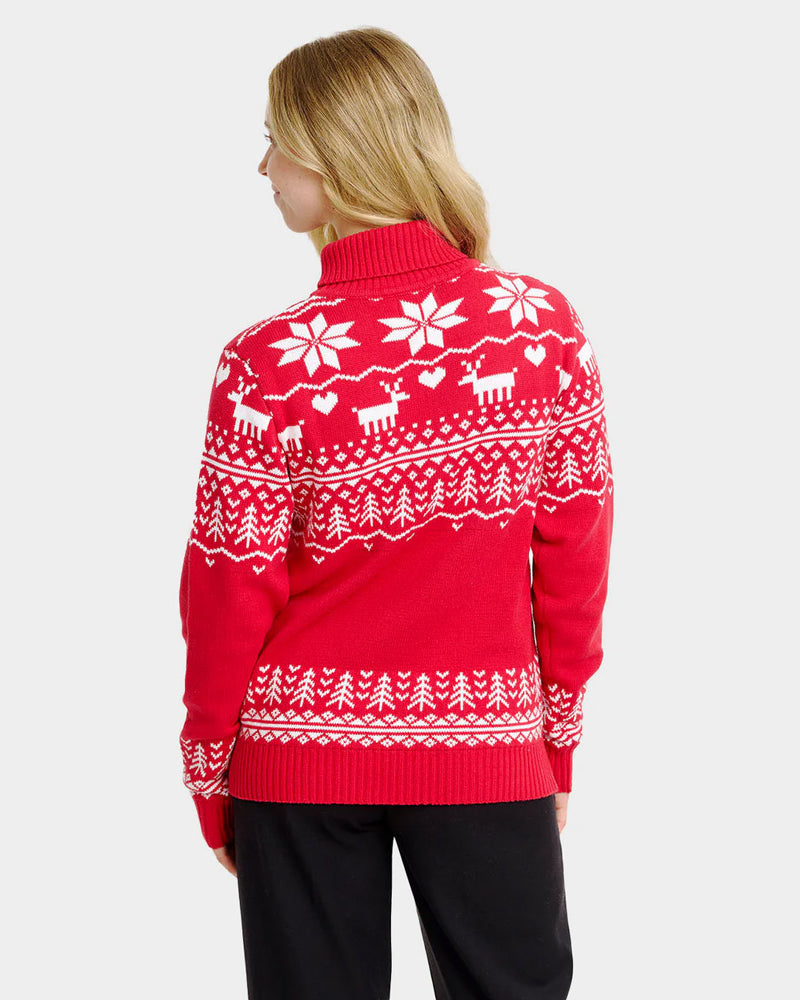 Classy Turtleneck Organic Cotton Ugly Christmas Sweater Greenlandish Womens