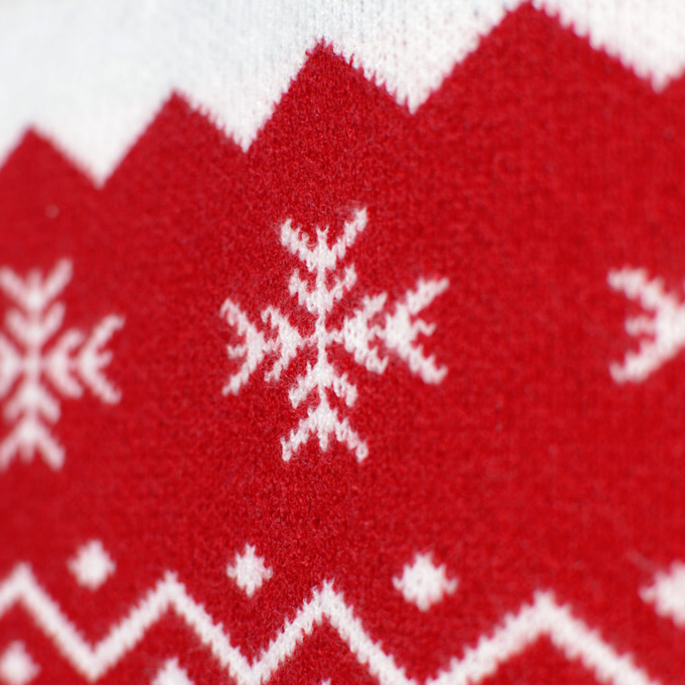 Couple Ugly Christmas Sweater Adorable Reindeer red