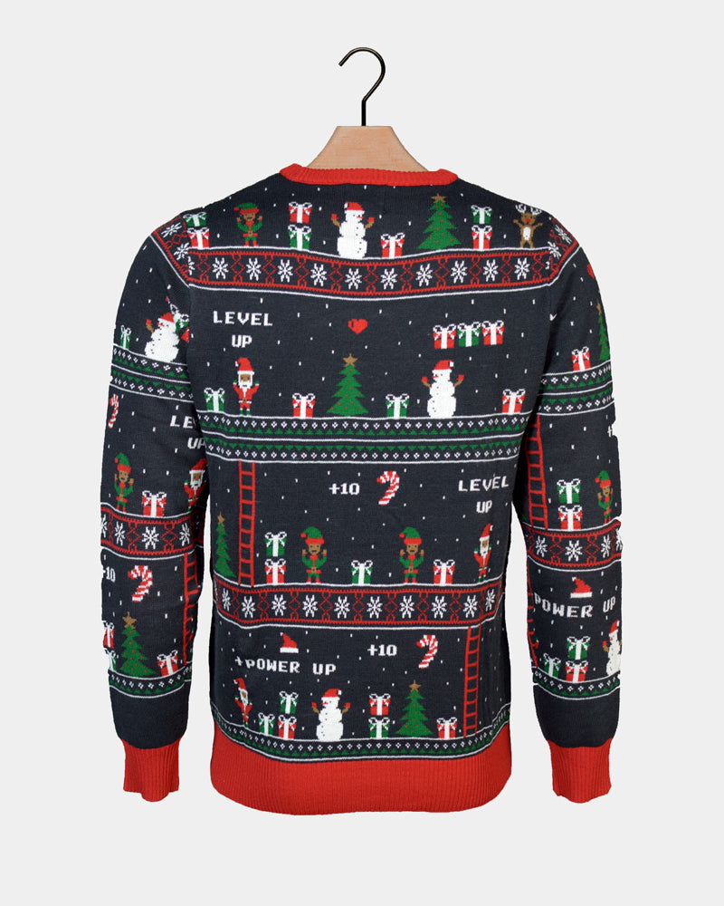 Couples Ugly Christmas Sweater Gaming Vintage