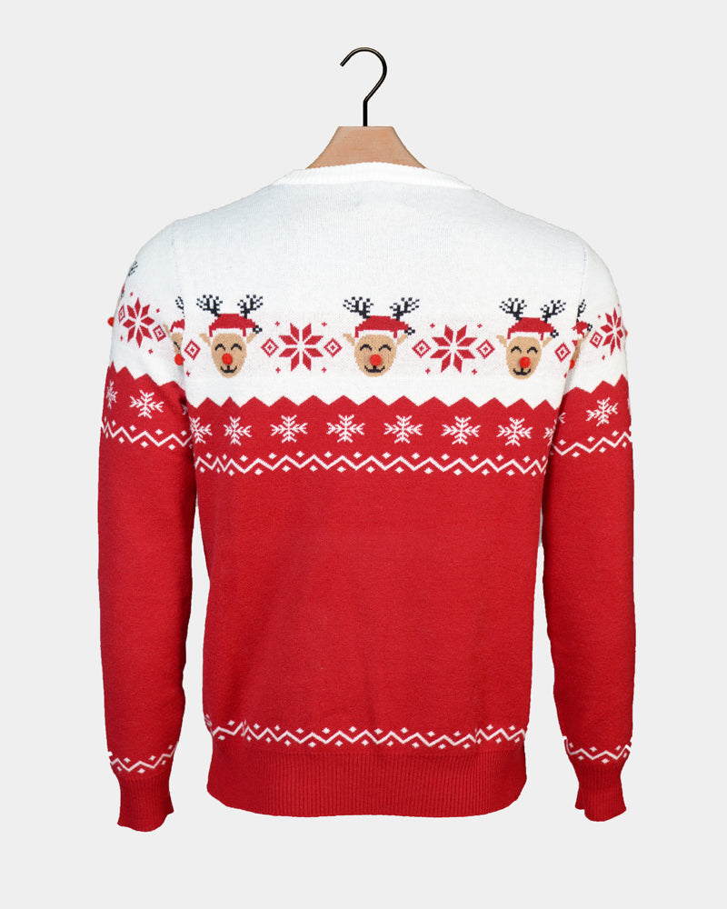 Couple Ugly Christmas Sweater Reindeer Adorable