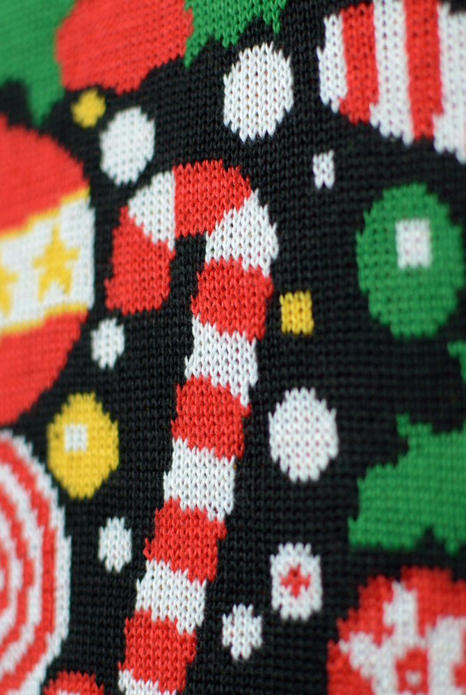 Detail Couple's Black Ugly Christmas Sweater Merry Christmas