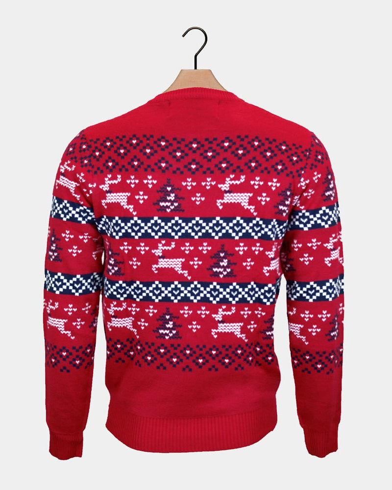 Ugly Christmas Sweater Canada Red Couple's