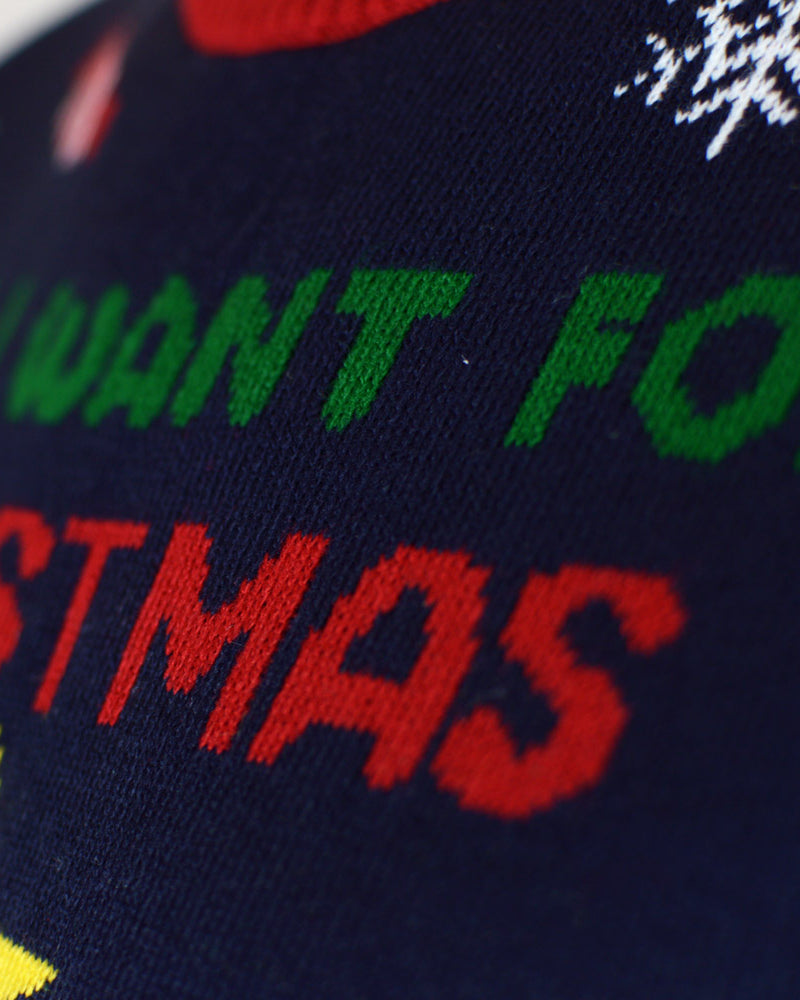 Christmas Food LED light-up Men's Ugly Christmas Sweater detail
