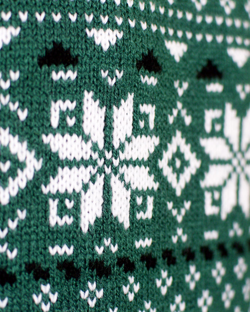 Classy Green and White Elegant Mens Ugly Christmas Sweater