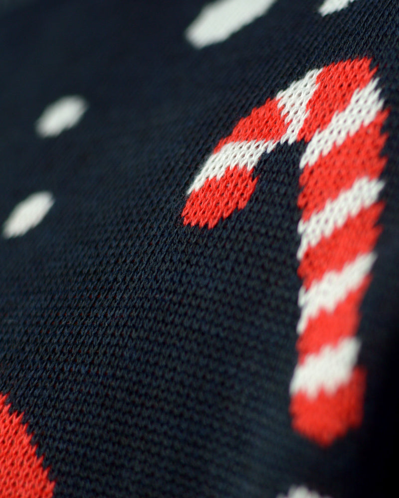 Gingerbread Couple's Blue Ugly Christmas Sweater detail