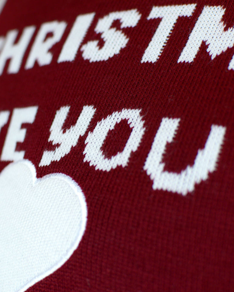 Last Xmas I gave you my Heart Mens Ugly Christmas Sweater detail