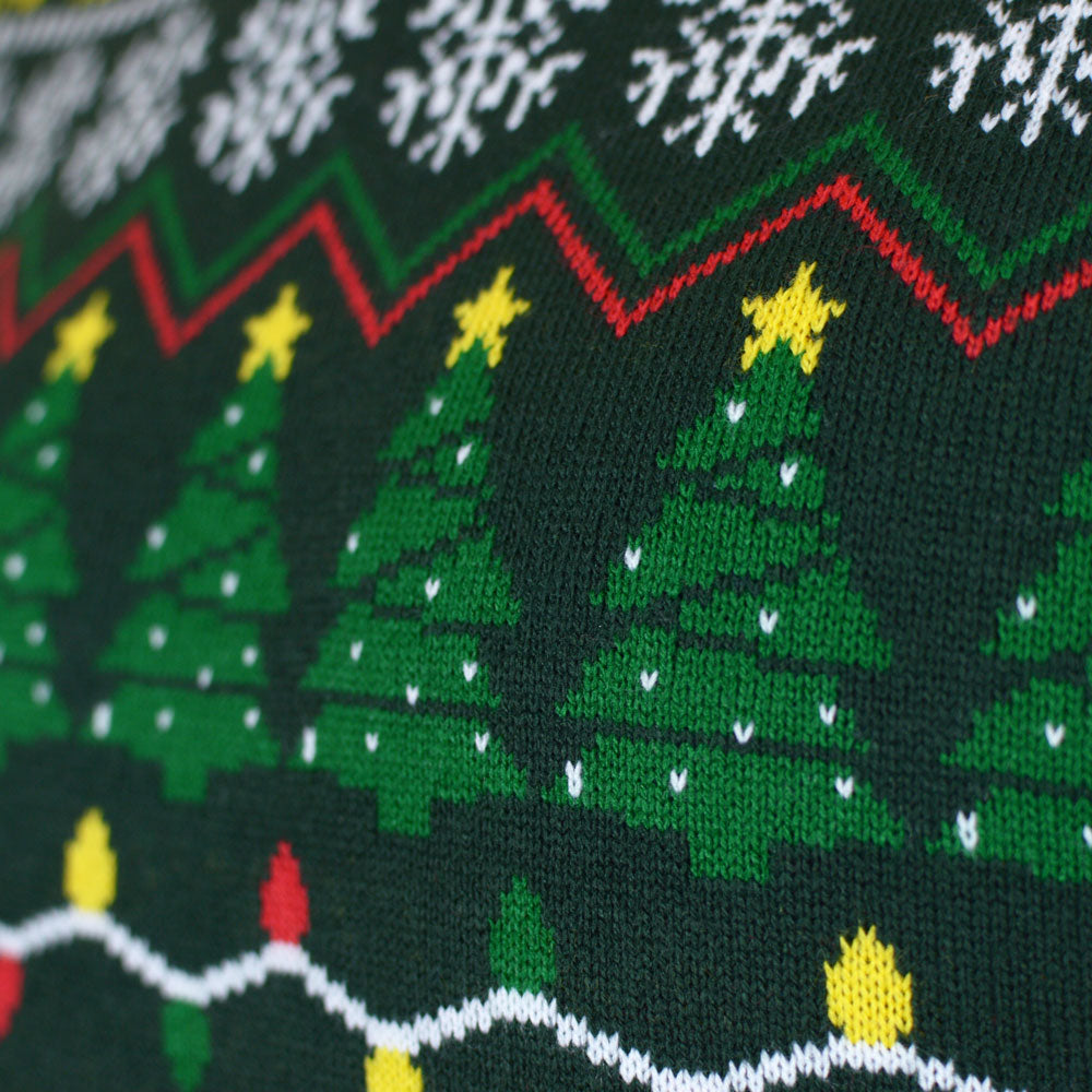 Mens Green detail Ugly Christmas Sweater Happy Holidays